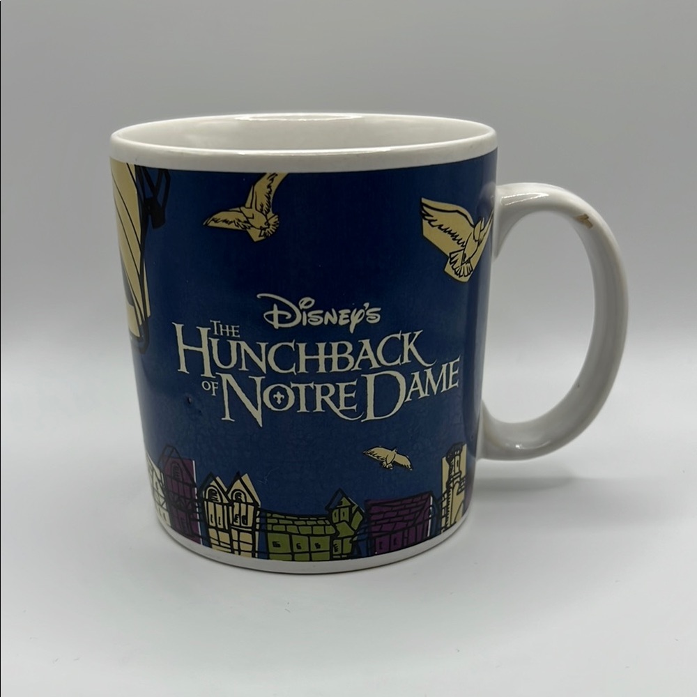 Disney Blue and White Mug with Notre Dame Design